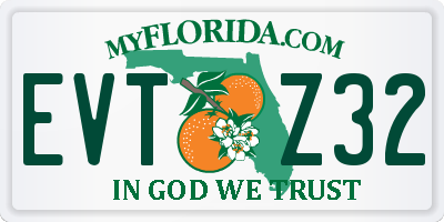 FL license plate EVTZ32
