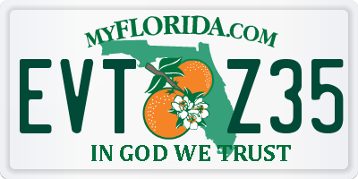 FL license plate EVTZ35