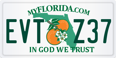 FL license plate EVTZ37