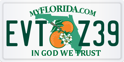 FL license plate EVTZ39
