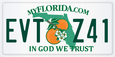 FL license plate EVTZ41
