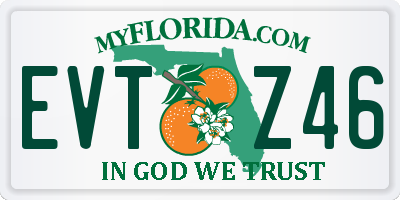 FL license plate EVTZ46