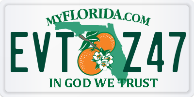 FL license plate EVTZ47