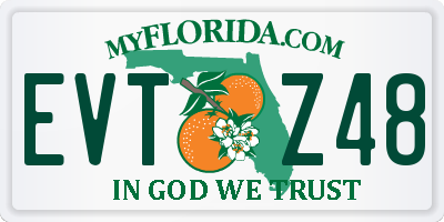 FL license plate EVTZ48