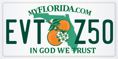 FL license plate EVTZ50