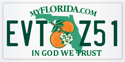 FL license plate EVTZ51