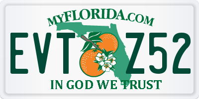 FL license plate EVTZ52