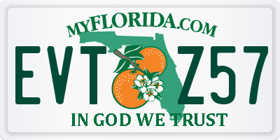 FL license plate EVTZ57