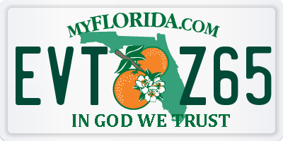 FL license plate EVTZ65