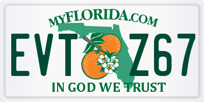FL license plate EVTZ67