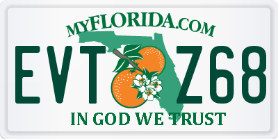 FL license plate EVTZ68