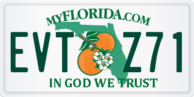 FL license plate EVTZ71