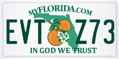 FL license plate EVTZ73