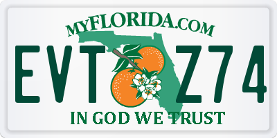 FL license plate EVTZ74