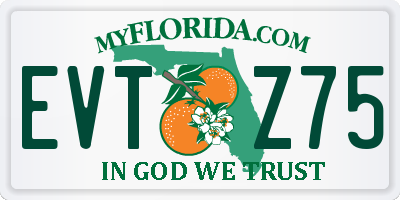 FL license plate EVTZ75
