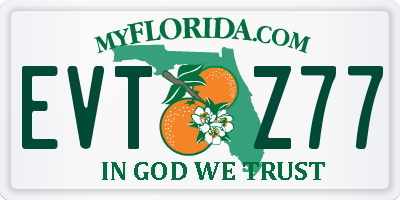 FL license plate EVTZ77