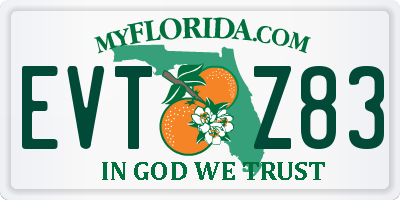 FL license plate EVTZ83