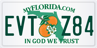 FL license plate EVTZ84