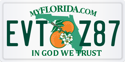 FL license plate EVTZ87