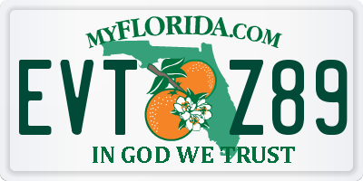FL license plate EVTZ89
