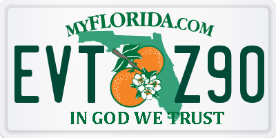 FL license plate EVTZ90