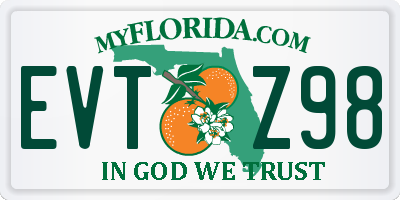 FL license plate EVTZ98