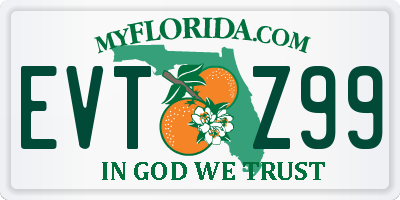 FL license plate EVTZ99