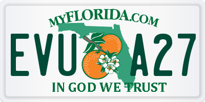 FL license plate EVUA27