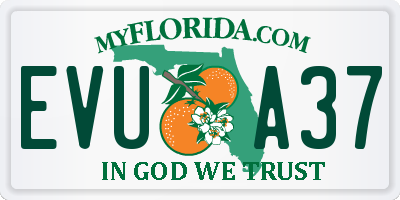 FL license plate EVUA37
