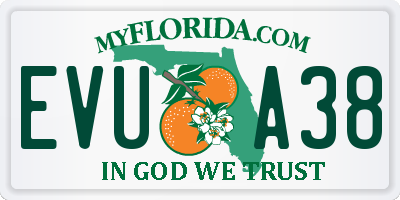 FL license plate EVUA38