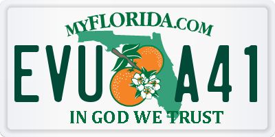 FL license plate EVUA41