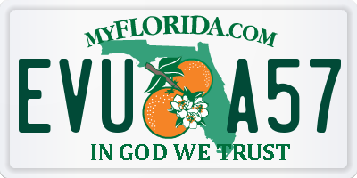 FL license plate EVUA57
