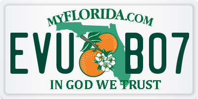 FL license plate EVUB07