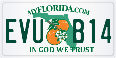FL license plate EVUB14