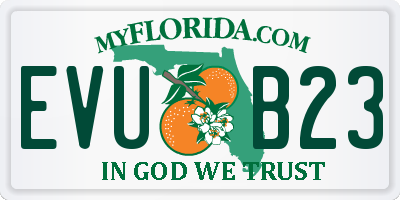 FL license plate EVUB23