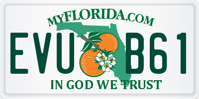 FL license plate EVUB61