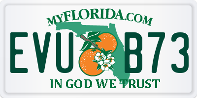 FL license plate EVUB73