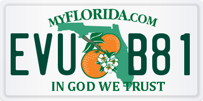 FL license plate EVUB81