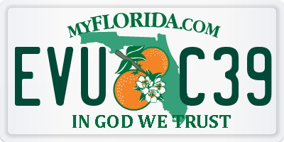 FL license plate EVUC39