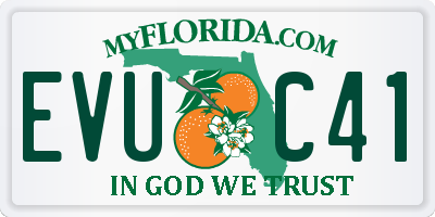 FL license plate EVUC41