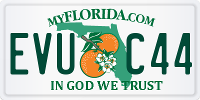FL license plate EVUC44