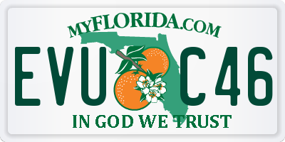 FL license plate EVUC46