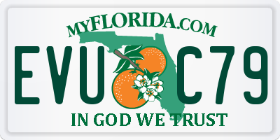 FL license plate EVUC79
