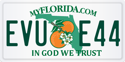 FL license plate EVUE44
