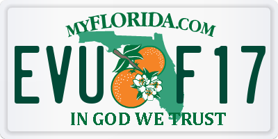 FL license plate EVUF17