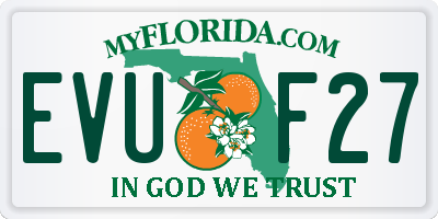 FL license plate EVUF27