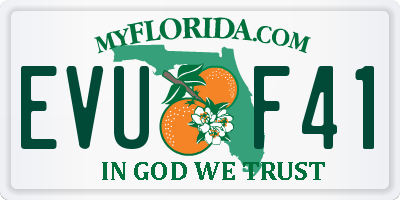 FL license plate EVUF41