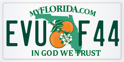 FL license plate EVUF44