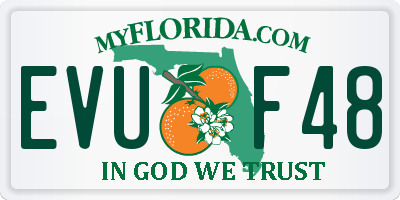FL license plate EVUF48