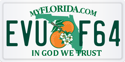 FL license plate EVUF64